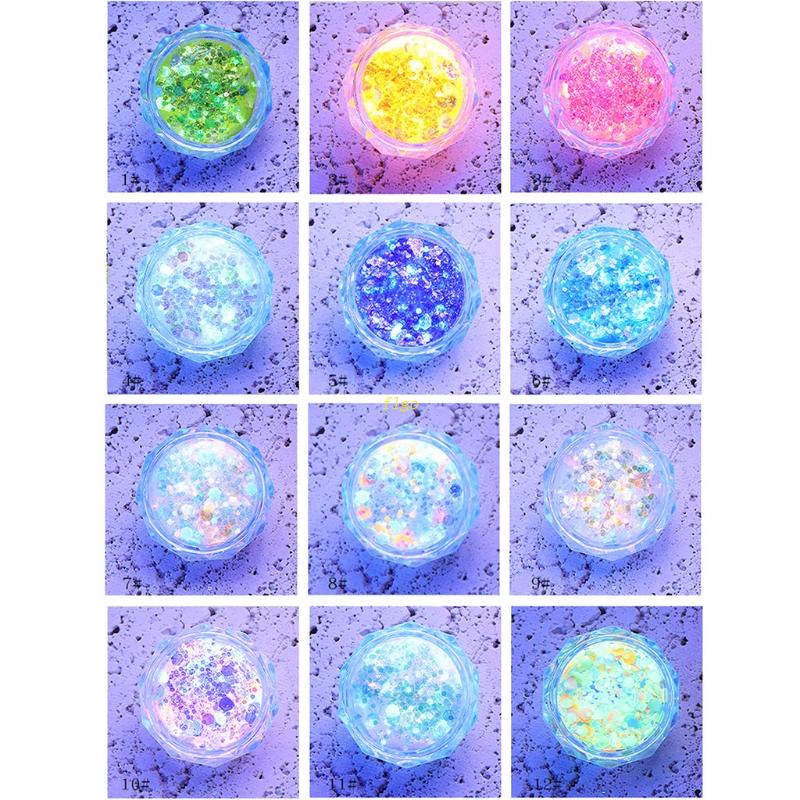 Flgo ผงกลิตเตอร์อีพ็อกซี่เรซิ่น UV สําหรับตกแต่งเล็บ DIY