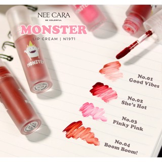 Nee Cara N1971Monster lip cream ทิ้นท์กลอสฉ่ำวาว สุดปัง