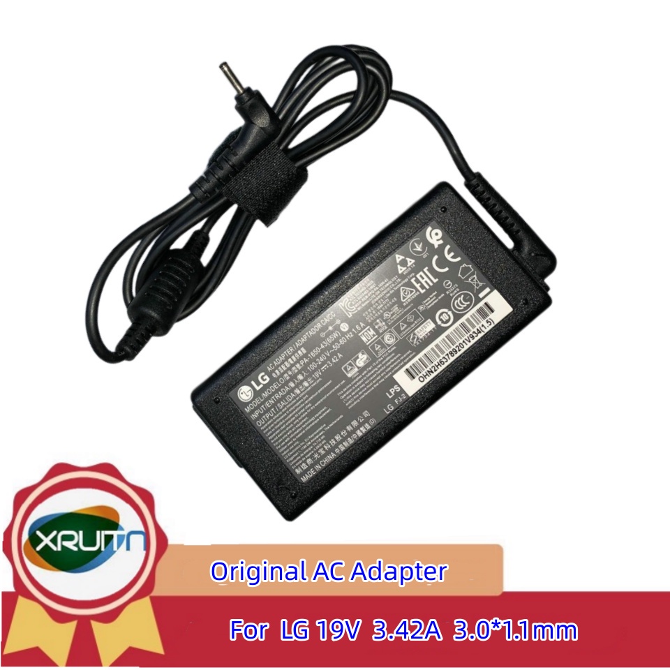 LG Gram 15Z970 14Z980C 17Z970 13Z990 19V 3.42A 65W 3.0*1.0 mm Original AC Adapter Charger WA-48B19FS