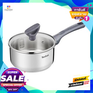 Pot หม้อด้ามสเตนเลส พร้อมฝาแก้ว Daily Cook Tefal รุ่น G7122274 ขนาด 16 ซม. สีเงินstainless Pot With Glass Lid Daily Cook