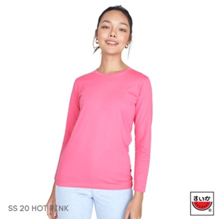 แตงโม (SUIKA) - เสื้อแตงโมคอกลมแขนยาว รุ่น SUPERSOFT LONGSLEEVES สี SS20 HOT PINK