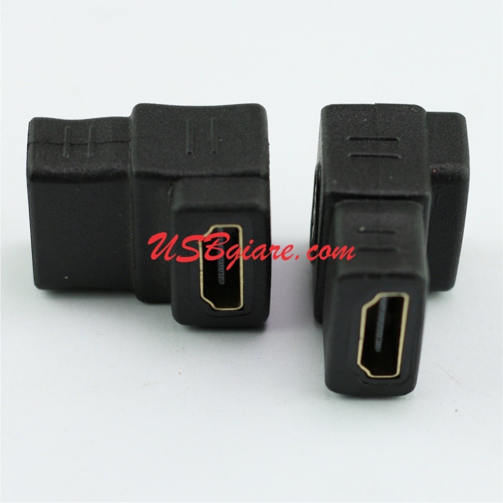 HDMI CONNECTOR - HDMI หญิงเป็น HDMI 90 DEGREE L-SHAPED ANGLE CURVE
