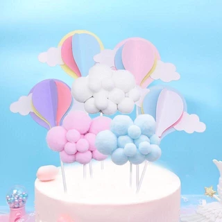 🧁พร้อมส่งร้านไทย🧁 ป้ายปักเค้ก HBD ป้ายปักรูปก้อนเมฆ CAKE อุปกรณ์ตกแต่งเค้ก C22