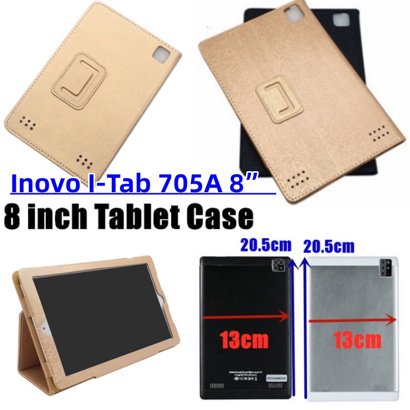 สําหรับ Inovo I-Tab Slim PU หนังขาตั้ง Cove Tab 705a Android Itab 705A ฝาครอบ Fodable Full Body กรณี