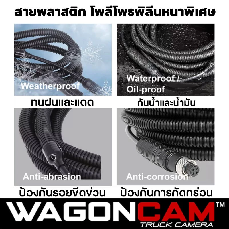WAGONCAM สายสัญญาณ 4 Pin กล้องติดรถบรรทุก สายกล้องถอยหลัง Aviation Cable thumbnail 3