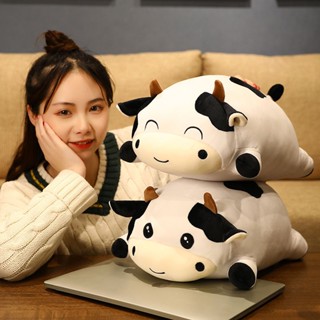 Kawaii Cattle หมอนตุ๊กตานุ่ม รูปการ์ตูนวัวน่ารัก ขนาด 32 ซม. 46 ซม. ของเล่นสําหรับเด็ก NZJJ