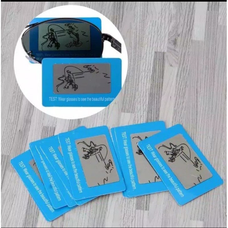 MATA Polaris แว่นตากันแดดเครื่องทดสอบโพลาไรซ์การ์ดแว่นตาเลนส์ MYX Store