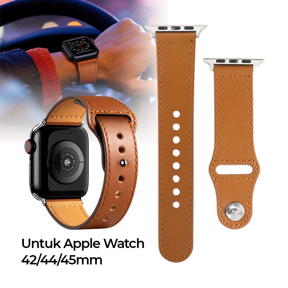 สายนาฬิกา Apband สําหรับ Apple Watch 42/44/45mm - AP02 - สีน้ําตาล
