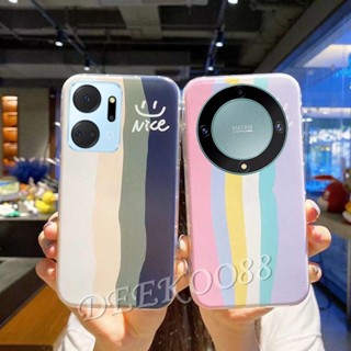 เคสโทรศัพท์มือถือ TPU นิ่ม ปิดด้านหลัง หลากสี สําหรับ Honor X9a 5G X7a 4G HONORX9A HONORX7A