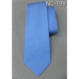 เน็คไทล์ผ้าไหมยกดอก สีฟ้า รหัส NC-198