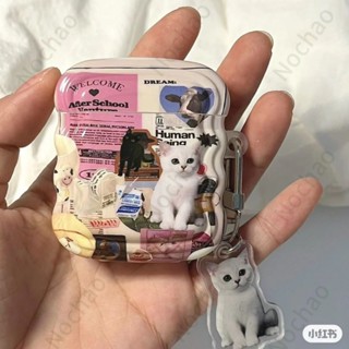 เคสหูฟังบลูทูธไร้สาย ลายแมว สไตล์เรโทร สําหรับ airpods Pro2 2 3 AirPods1 2 Pro2 3