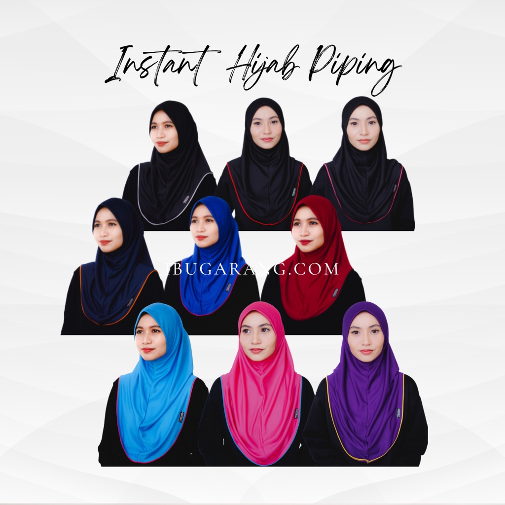 IBULANG Sports Hijab (S/M/L) ฮิญาบสําเร็จรูปพร้อมท่อ Headscarf Sports Jersey Cover