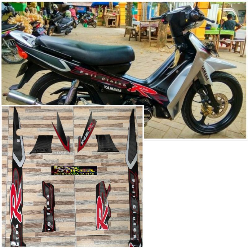 Original Yamaha F1ZR สีเงิน สีดํา striping 2001