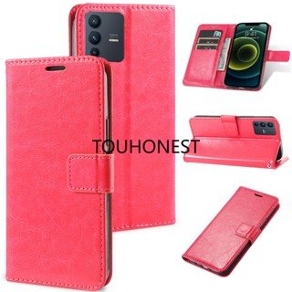 เคส Vivo S12 Pro เคส Vivo S15 Pro เคส Vivo V23 Pro เคส Vivo V25 Pro เคส Vivo V25E Case Vivo S15E Case Vivo Y22 Case Vivo Y22S Case Vivo Y35 Case Vivo Y77 Case Vivo Y17 Flip Leather Wallet Card Stand Holder 360 Full Cover Phone Case โทรศัพท์มือถือหนัง