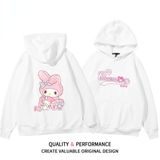 เสื้อกันหนาว มีฮู้ด ทรงหลวม พิมพ์ลาย My Melody สไตล์ญี่ปุ่น แฟชั่นฤดูใบไม้ผลิ และฤดูใบไม้ร่วง