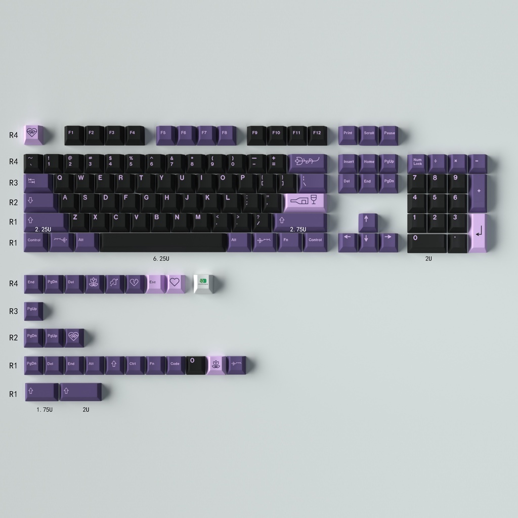 Gmk First Love 129 Keycap PBT Cherry Profile DYE-SUB สําหรับคีย์บอร์ดแบบกลไก GMMK Pro / RK61