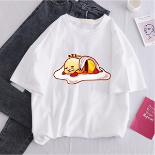 Japanese Style Lazy Egg Expression Pack Gudetama Anime T-shirt Short Sleeve Hip Hop Men and Women Tops_07