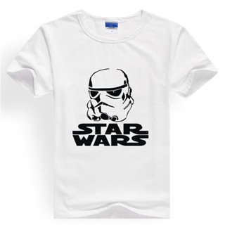 zl6F   นีออน   ต่อกัน Alimoo Star Wars เสื้อยืดท็อปส์ผ้าฝ้ายแขนสั้นฮิปฮอปผู้ชายพิมพ์ Men and Women Cotton T-shirt B_04