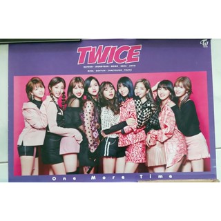 โปสเตอร์ แท้ จาก CD อัลบั้ม ญี่ปุ่น TWICE - One More Time Japanese Album พร้อมส่ง Poster Kpop หายาก