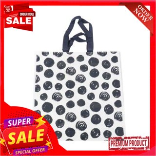 Bag กระเป๋าผ้ากระสอบ Polka Dot (M) SANDI ขนาด 45 x 12 x 45 ซม. สีน้ำเงินSackcloth Bag Polka Dot (M) SANDI Size 45 x 12 x