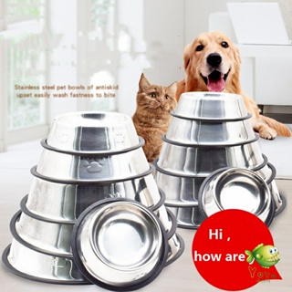 YOYO ชามอาหารสแตนเลส ชามอาหารสัตว์เลี้ยง ชามหมา ชามแมว Stainless steel pet bowl