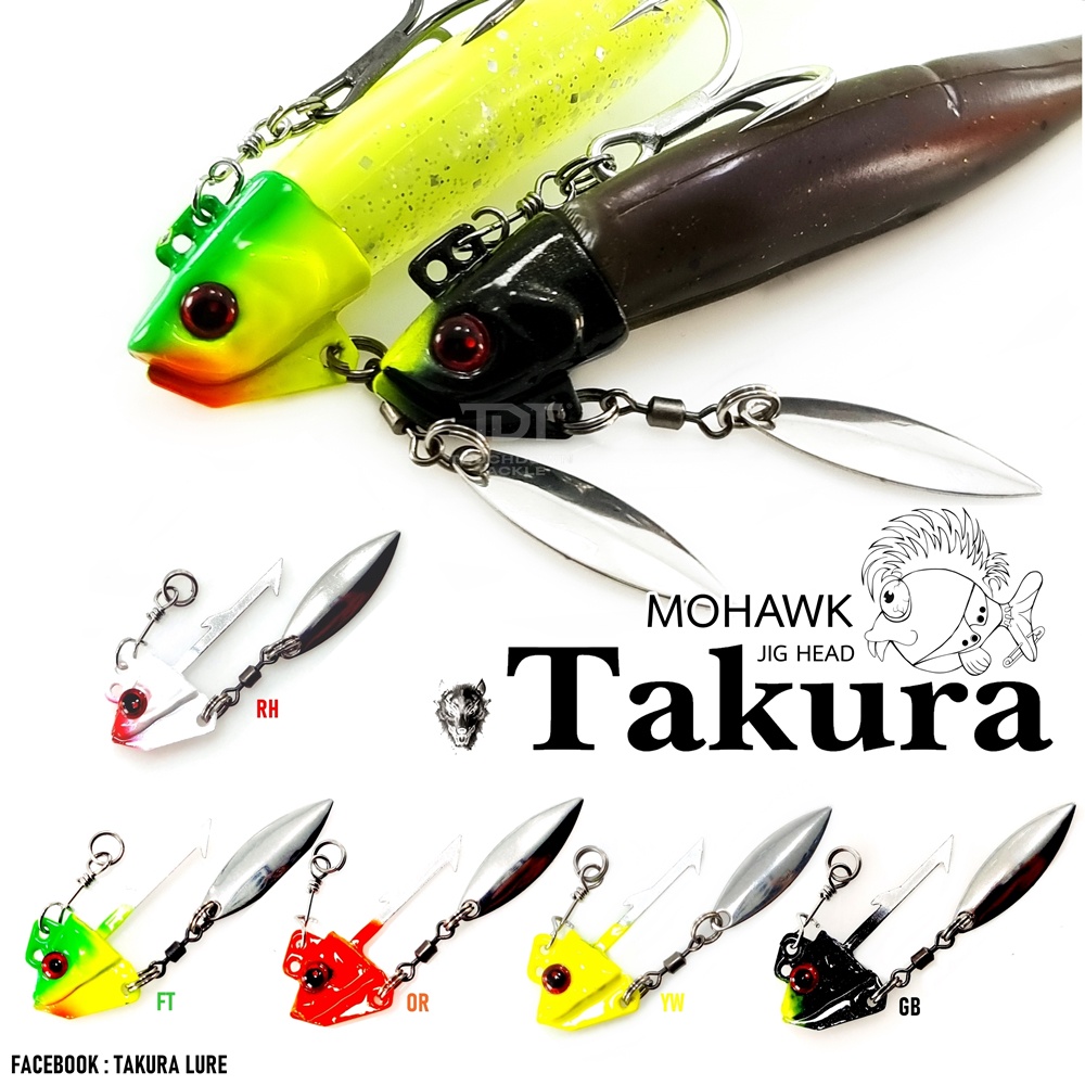 TAKURA MOHAWK 3.5-5-7-10-15-20g   *** หัวจิ๊ก แบกเบ็ด ไม่ติดขยะ ของแท้ 100% ***