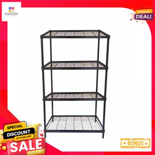ชั้นเหล็กวางของขอบทึบ 90x45x160สีดำขนาดซม.Shelf 90x45x160Cm.#Black