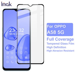 Original Imak Oppo A58 5G กระจกนิรภัย กาวเต็ม ฟิล์มกันรอยหน้าจอ