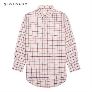 GIORDANO เสื้อเชิ้ตผู้หญิง Womens Loose Fit Shirts 05342603