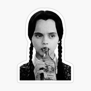 สติ๊กเกอร์กันน้ำ สติ๊กเกอร์ติดรถ แม่เหล็กติดตู้เย็น Wednesday Addams Jenna Ortega WEDA78