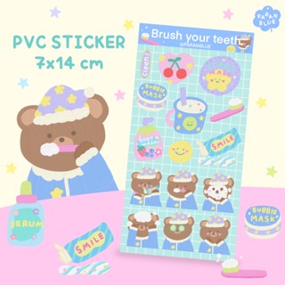 Brush your teeth PVC Sticker สติ๊กเกอร์ไดคัท