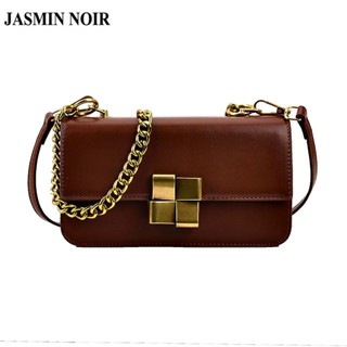 Jasmin NOIR กระเป๋าสะพายข้าง หนัง PU แต่งสายโซ่ สําหรับผู้หญิง