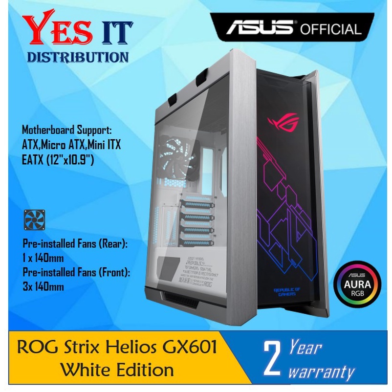 ASUS PROART PA602 / ROG Strix Helios GX601 RGB / GX601 EVA EDITION ATX/EATX Mid-tower Gaming Case Ca
