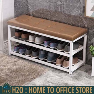 [พร้อมส่งจาไทย] Shoe Storage Bench ชั้นวางรองเท้า 30x90x43cm DSDF-04 ชั้นวางรองเท้าพร้อมที่นั่ง เบาะหนังPU