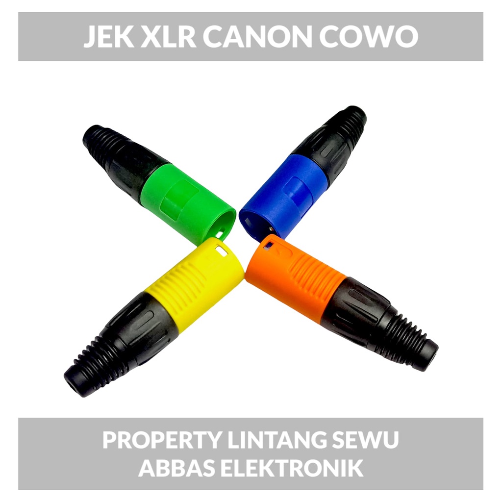 Jack JEC JEK CANON COWO XLR KENON COWO สีชาย