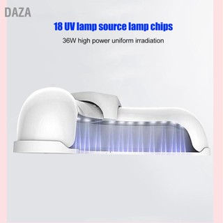 DAZA โคมไฟเล็บเจล UV พับได้รูปตัว U ปรับได้ 3 เกียร์ LED Nail Art Lamp พร้อมชิปโคมไฟ 18 ชิ้น