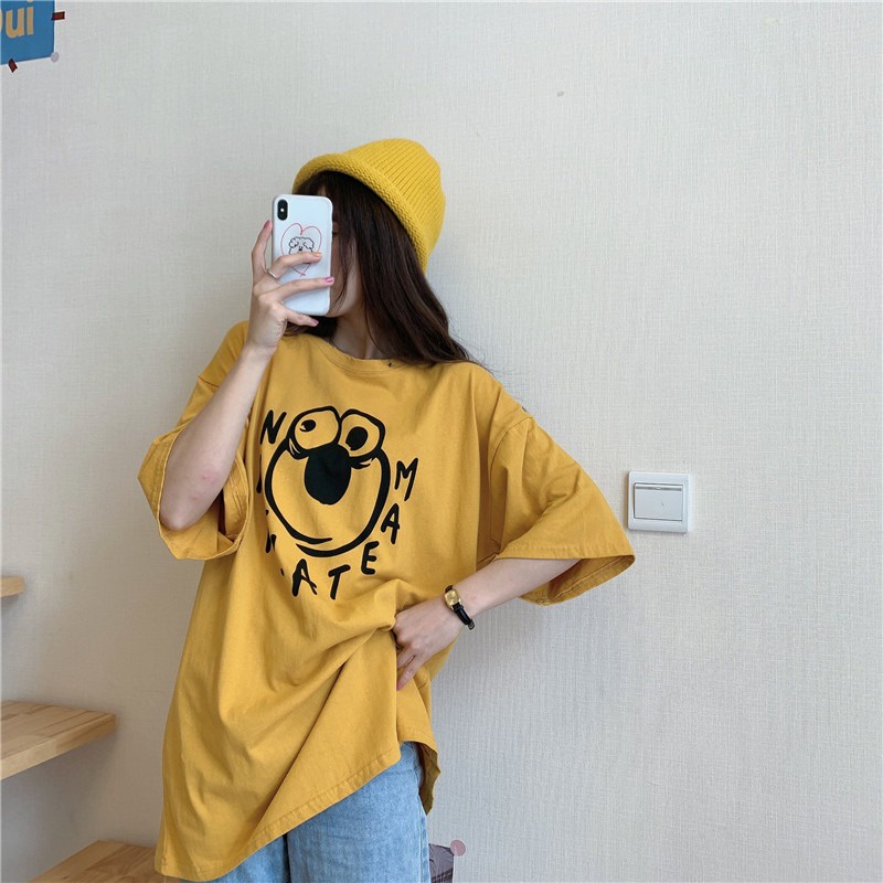 เสื้อยืดคอกลม แขนสั้น พิมพ์ลายตลก สร้างสรรค์ ฤดูร้อน อเนกประสงค์ สําหรับผู้หญิง นักเรียน