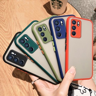 เคส OPPO A16 Reno 6Z 6 5 5G 4 4G A94 สำหรับ เคสโทรศัพท์แม่นยำป้องกันกล้องเคสแข็งเคสฝาหลังสีดำด้าน | RMD