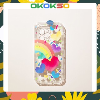 เคสมือถือ แบบนิ่ม แบบใส ลายการ์ตูน สีรุ้ง กันกระแทก สําหรับ OPPO Reno8 Reno7pro reno6 7z 5 R17 A53 A9 2020 4Z 5G F11 A15 A3S Findx3pro Findx5pro