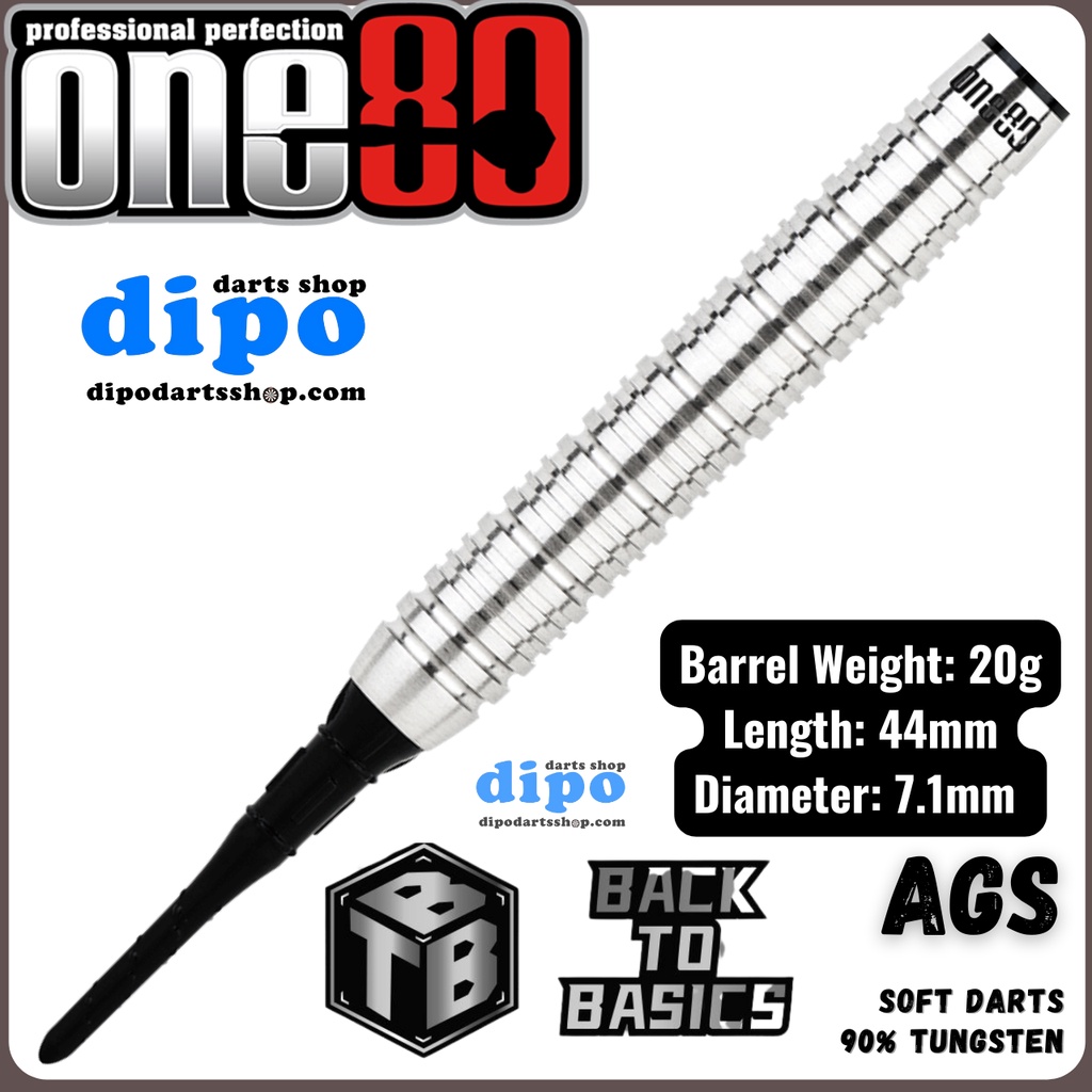 ONE80 Soft Darts - Back to Basic AGS (90% Tungsten)