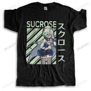 Printed Cotton T-Shirt Short Sleeve Anime Sucrose Genshin Impact For Men_05