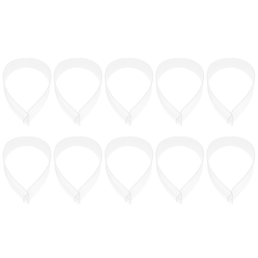 50 ชิ้น Tie Clear Collar เสื้อแถบพลาสติกปรับ 47.00X3.50X.10 ซม.สีขาว Pvc ผู้หญิง