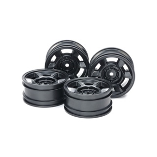 [อะไหล่รถบังคับ] TAMIYA 51688 SP.1688 CC-02 6-Spoke Wheels (26mm Width, Offset +4) (Black) 4pcs. อะไหล่ทามิย่าแท้ rc