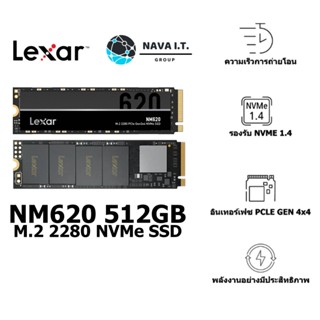 COINSคืน15%⚡FB9JMZV6⚡ LEXAR NM620 512GB M.2 2280 NVME SSD รับประกัน 5ปี