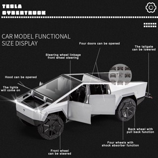 โมเดลรถบรรทุกไซเบอร์ 1:24 Tesla ของเล่นสําหรับเด็ก NQFQ