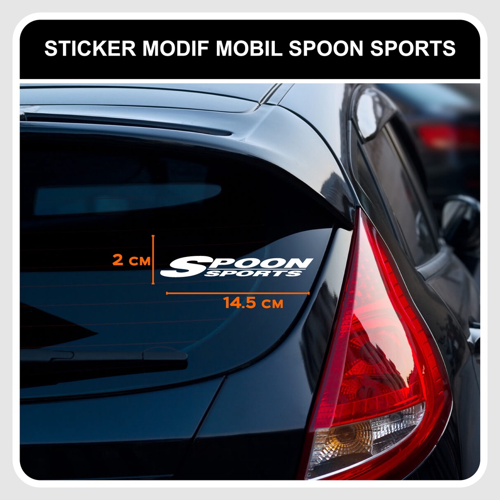 CUTTING STICKER SPOON RACING / สติ๊กเกอร์ติดรถ MODIFIED RACING DECAL LOGO / SPOON SPORTS STICKER