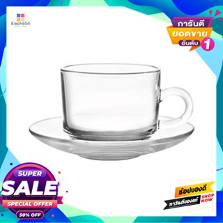 Set ชุดกาแฟ สแต็กทีคัพ Oceanglass รุ่น 5Gs000002G0004B ขนาด 7 ออนซ์ สีใสcoffee Set Stack Tea Cup Oceanglass Model 5Gs000