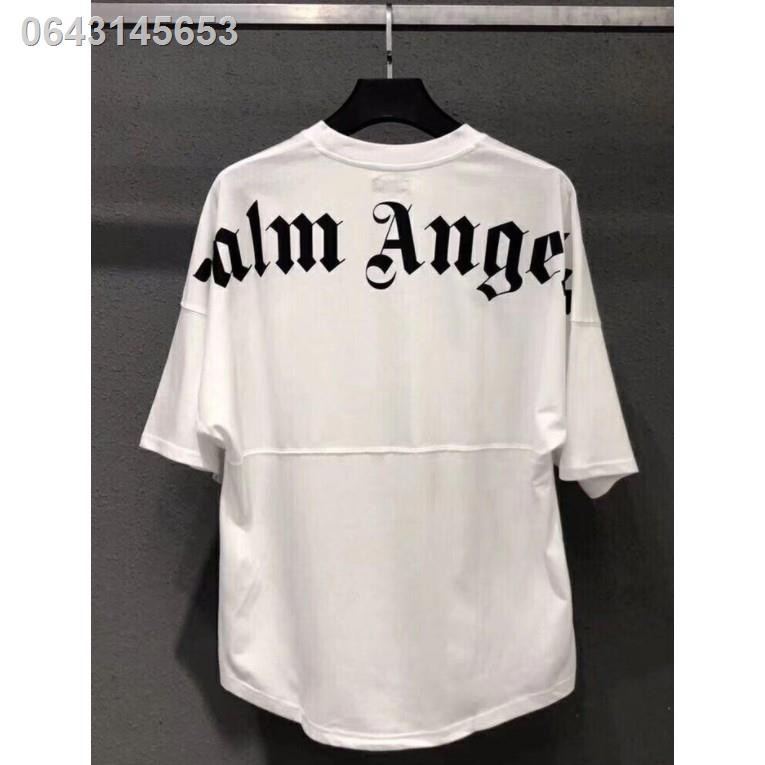 ✙PALM ANGELS T-Shirt  เสื้อยืดแขนสั้น PLAM ANGEL bts outfit PA palmangels logo tee ปาล์มแองเจิลโฟมพิมพ์เสื้อยืดแขนสั้น
