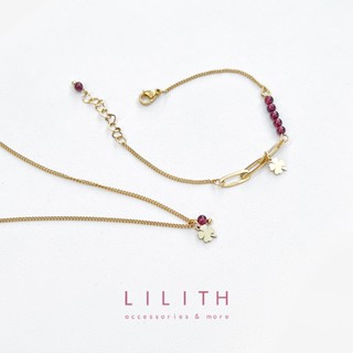 Lilith - Garnet Stone Necklace / Bracelet สร้อยคอ สร้อยข้อมือ หินนำโชค โกเมน