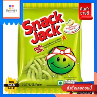 Snack Jack(สแน็คแจ็ค) สแน็คแจ๊ค   รสวาซาบิ 65    กรัม Snack Jack Wasabi Flavor 65 g.ขนมขบเคี้ยวอบกรอบ